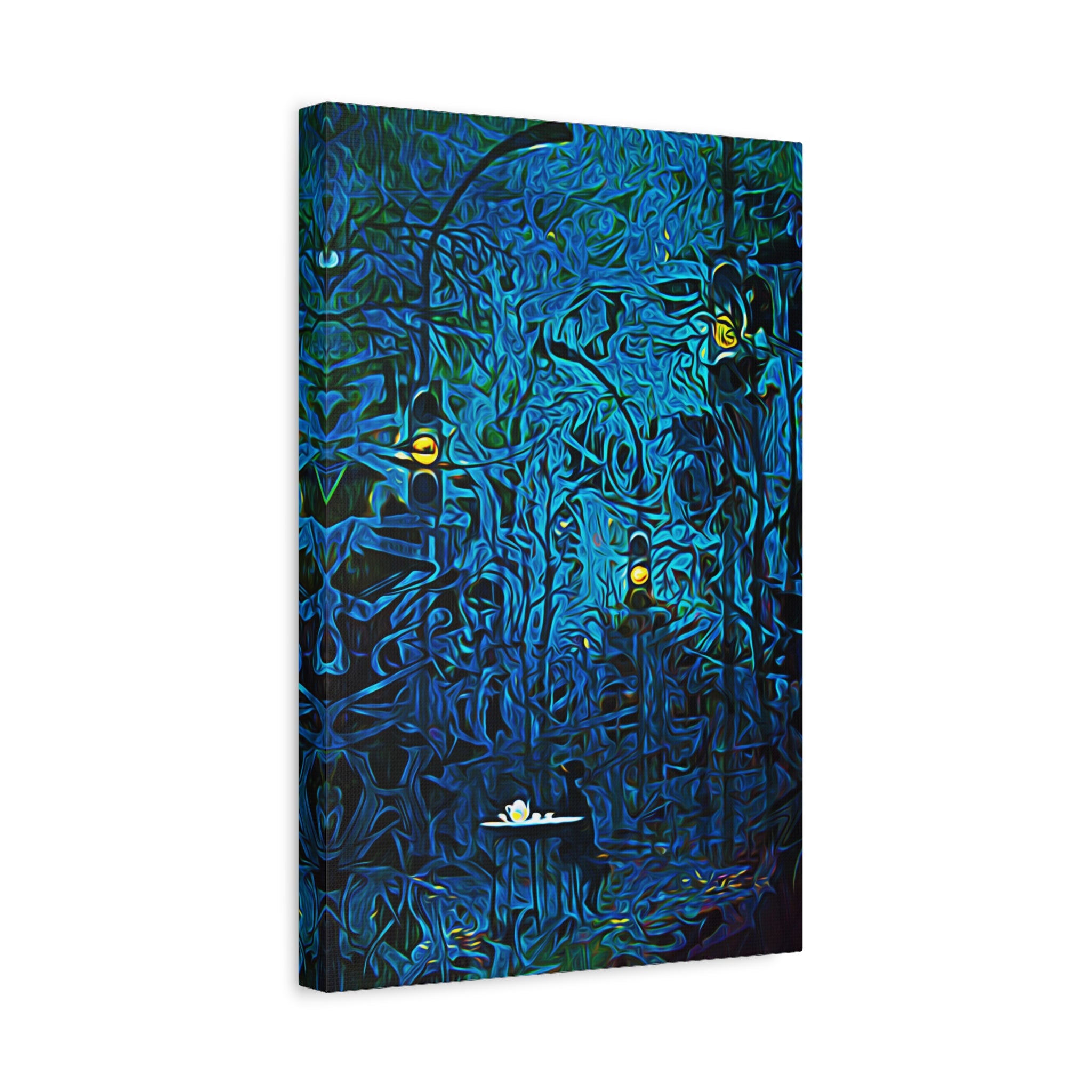 Blue Abstract Art Canvas "Waiting in Hues" | Neutral Abstract Wall Art Prints | Girl Patiently Waiting Motivational Art | Creative Wall Art