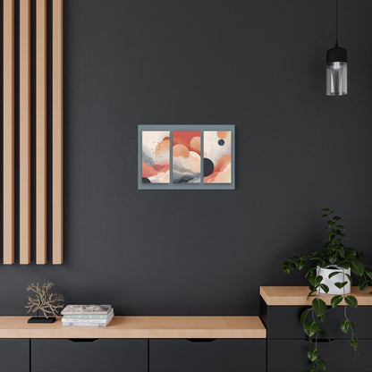 Abstract Triptych Painting "Celestial Fusion" | Triptych Wall Art | Cloud Art | Planet Art | Abstract Art | Abstract Wall Art