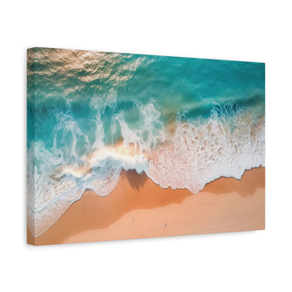 Beach Canvas Wall Art "Seaside Serenity" | Ocean Canvas Art | Seashore Canvas Art | Blue Water and Sandy Beach Wall Art Canvas