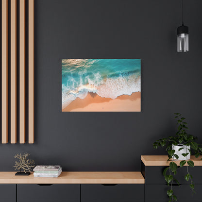 Beach Canvas Wall Art "Seaside Serenity" | Ocean Canvas Art | Seashore Canvas Art | Blue Water and Sandy Beach Wall Art Canvas