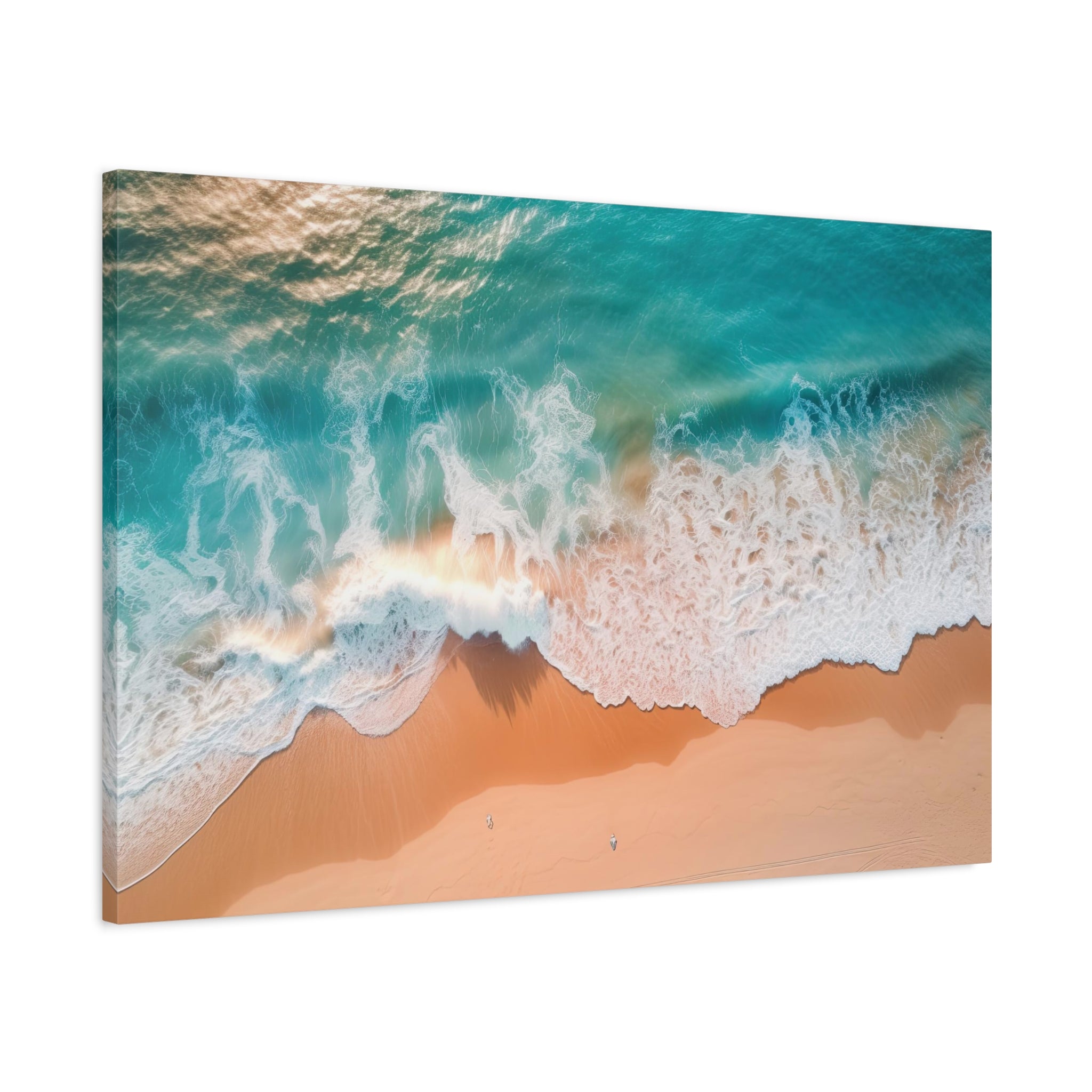 Beach Canvas Wall Art "Seaside Serenity" | Ocean Canvas Art | Seashore Canvas Art | Blue Water and Sandy Beach Wall Art Canvas