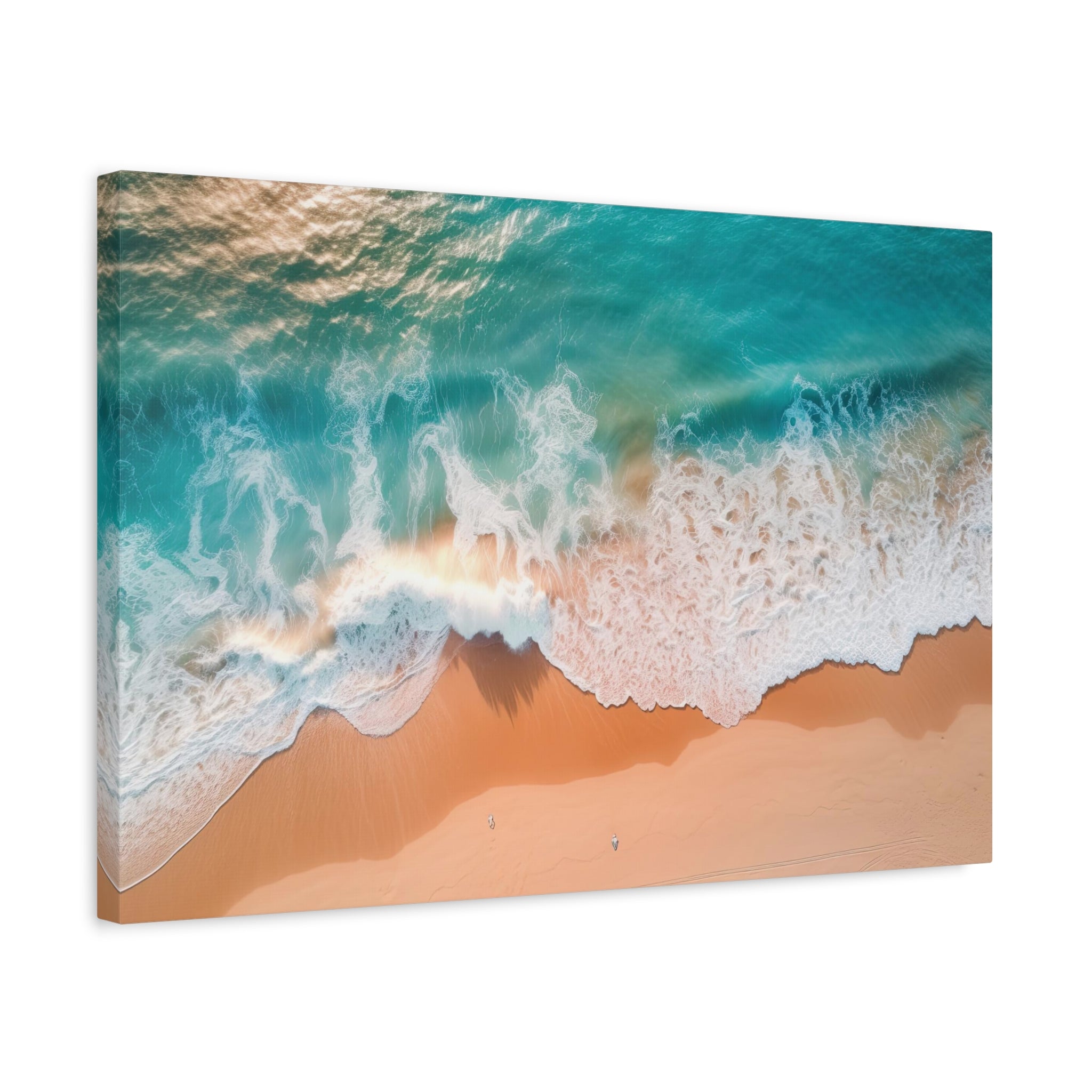 Beach Canvas Wall Art "Seaside Serenity" | Ocean Canvas Art | Seashore Canvas Art | Blue Water and Sandy Beach Wall Art Canvas