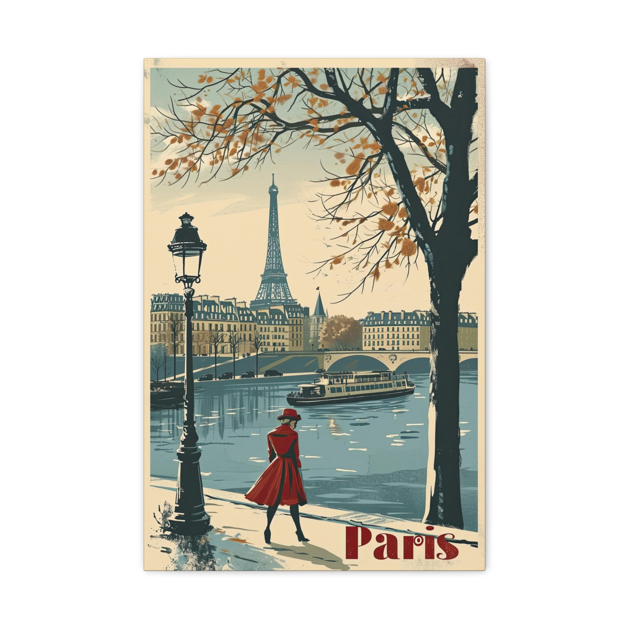 Paris Eiffel Tower Travel Poster Canvas Art "Eternal Parisian Dreams"| Eiffel Tower Wall Art | Paris Cityscape Travel Wall Art |France Gifts