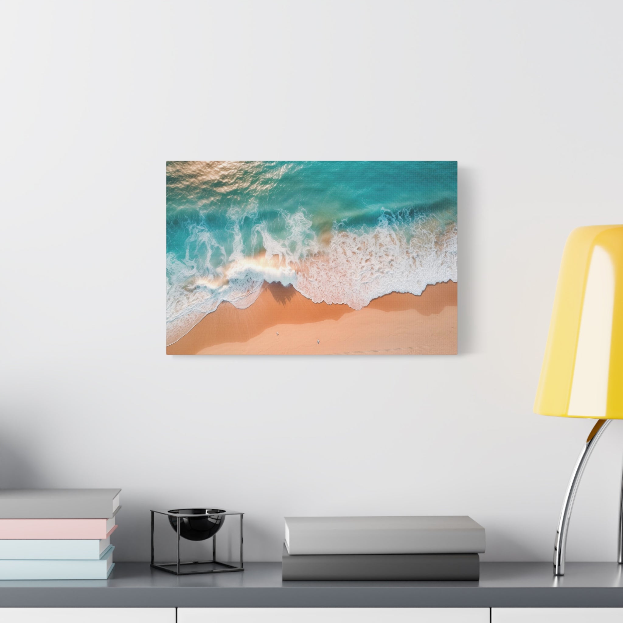 Beach Canvas Wall Art "Seaside Serenity" | Ocean Canvas Art | Seashore Canvas Art | Blue Water and Sandy Beach Wall Art Canvas