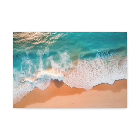 Beach Canvas Wall Art "Seaside Serenity" | Ocean Canvas Art | Seashore Canvas Art | Blue Water and Sandy Beach Wall Art Canvas