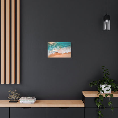 Beach Canvas Wall Art "Seaside Serenity" | Ocean Canvas Art | Seashore Canvas Art | Blue Water and Sandy Beach Wall Art Canvas