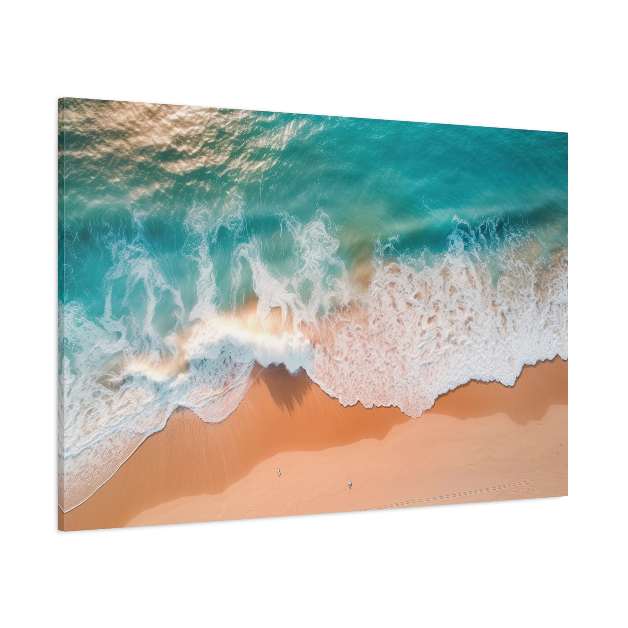 Beach Canvas Wall Art "Seaside Serenity" | Ocean Canvas Art | Seashore Canvas Art | Blue Water and Sandy Beach Wall Art Canvas