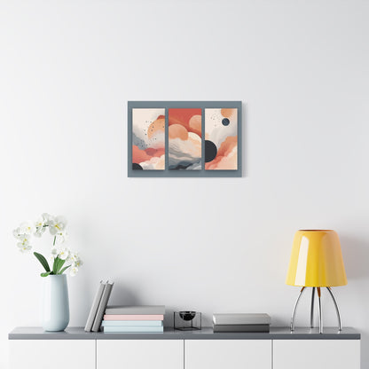 Abstract Triptych Painting "Celestial Fusion" | Triptych Wall Art | Cloud Art | Planet Art | Abstract Art | Abstract Wall Art