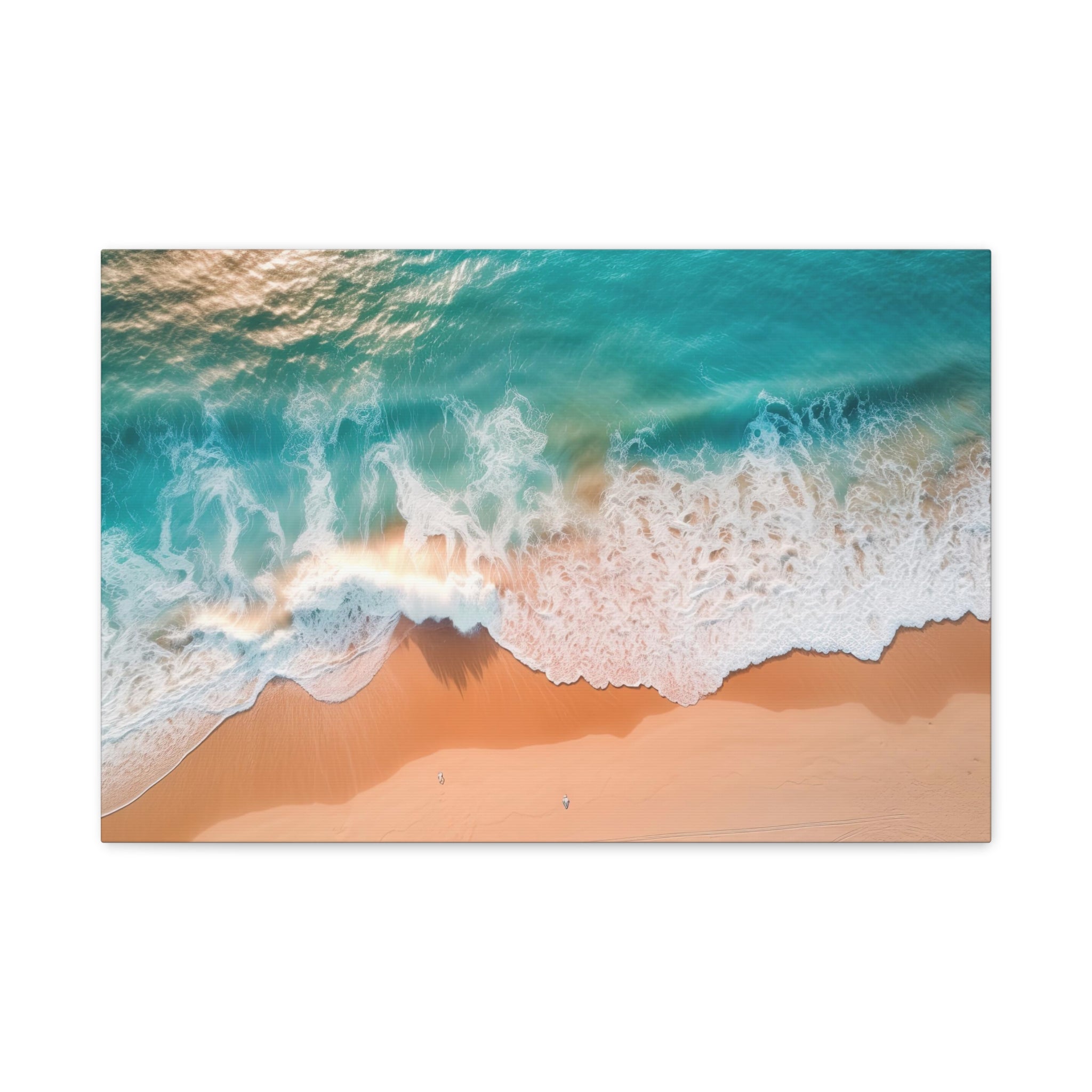 Beach Canvas Wall Art "Seaside Serenity" | Ocean Canvas Art | Seashore Canvas Art | Blue Water and Sandy Beach Wall Art Canvas