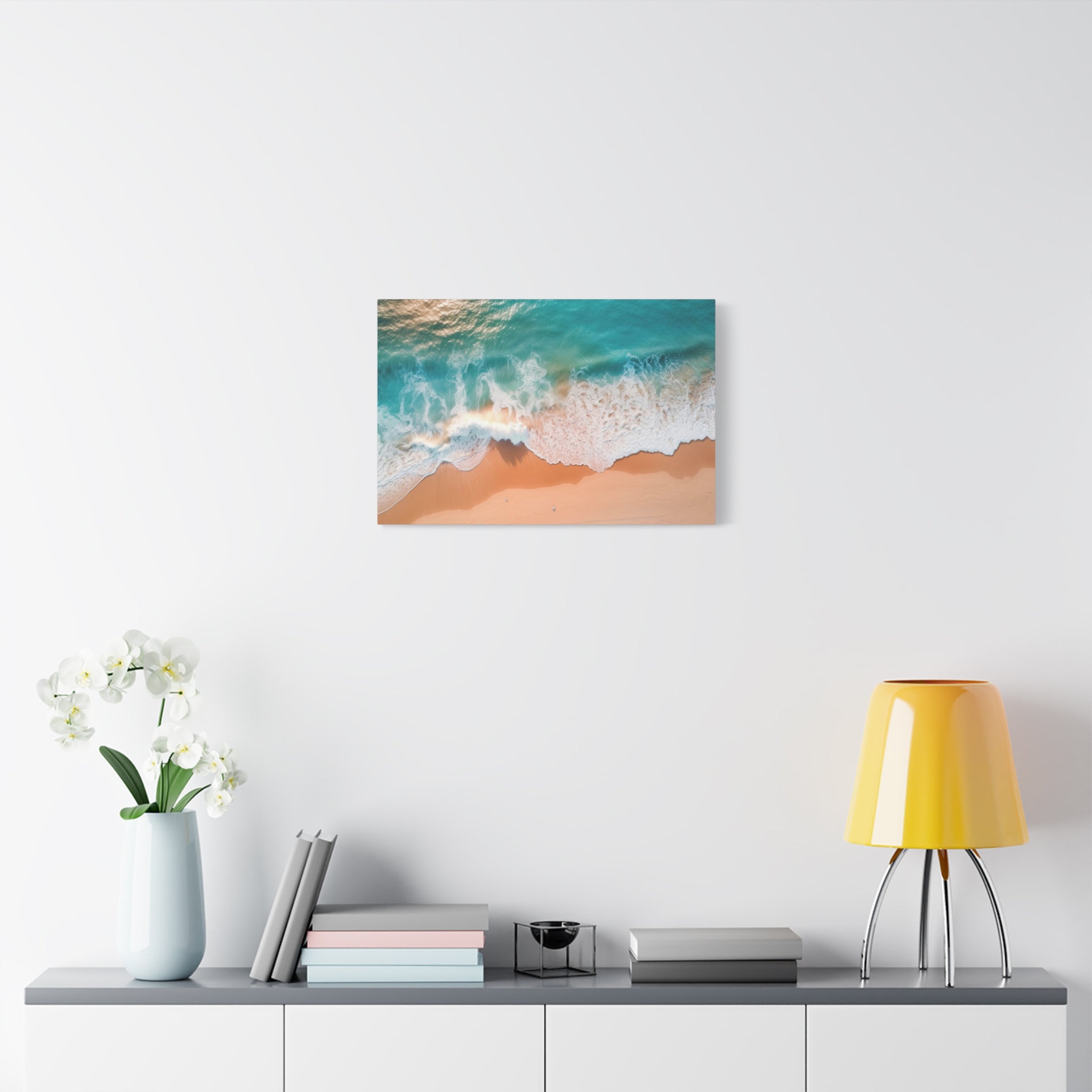 Beach Canvas Wall Art "Seaside Serenity" | Ocean Canvas Art | Seashore Canvas Art | Blue Water and Sandy Beach Wall Art Canvas