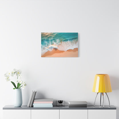 Beach Canvas Wall Art "Seaside Serenity" | Ocean Canvas Art | Seashore Canvas Art | Blue Water and Sandy Beach Wall Art Canvas